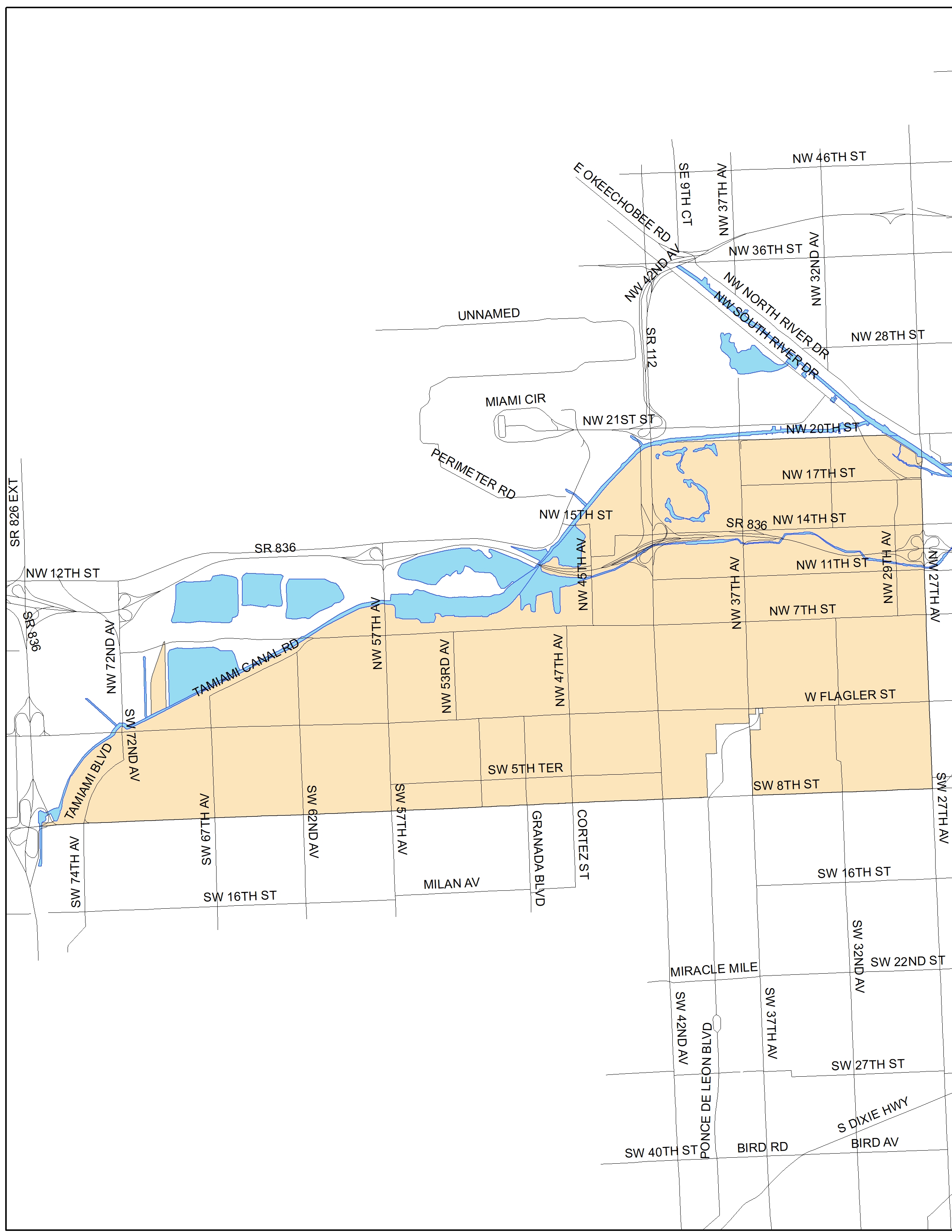 Flagami Police Neighborhood Service Area Map